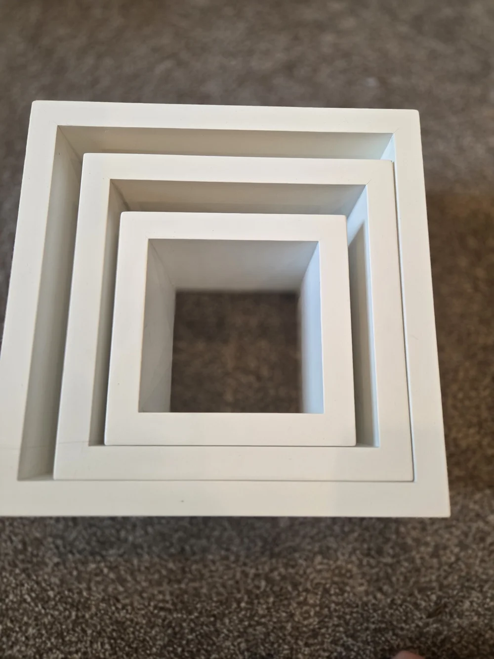 3 Cube Shelfs Shelves Wall Mount Floating Shelves Set of 3 White USA